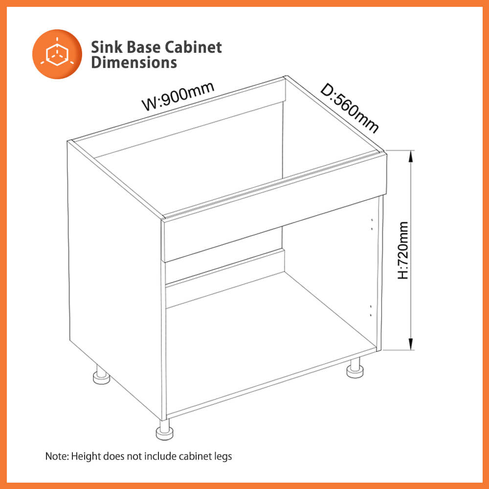 sink base cabinet 900mm wide